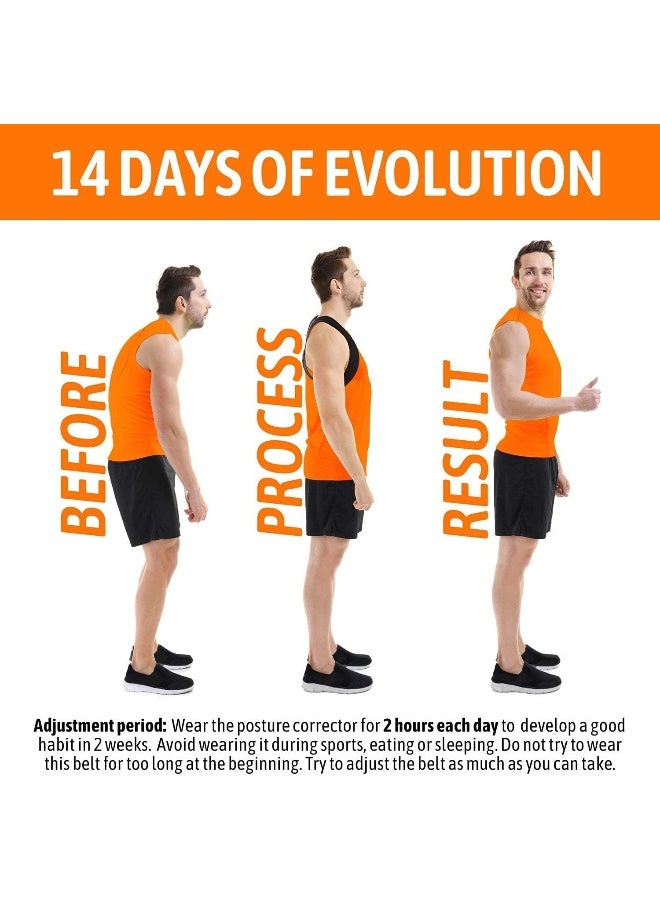 NATCURE Posture Corrector for Men and Women, Upper Back Brace for Clavicle Support, Adjustable Back Straightener and Providing Pain Relief from Neck, Back & Shoulder, (Universal Corrector, Regular) - Image 2