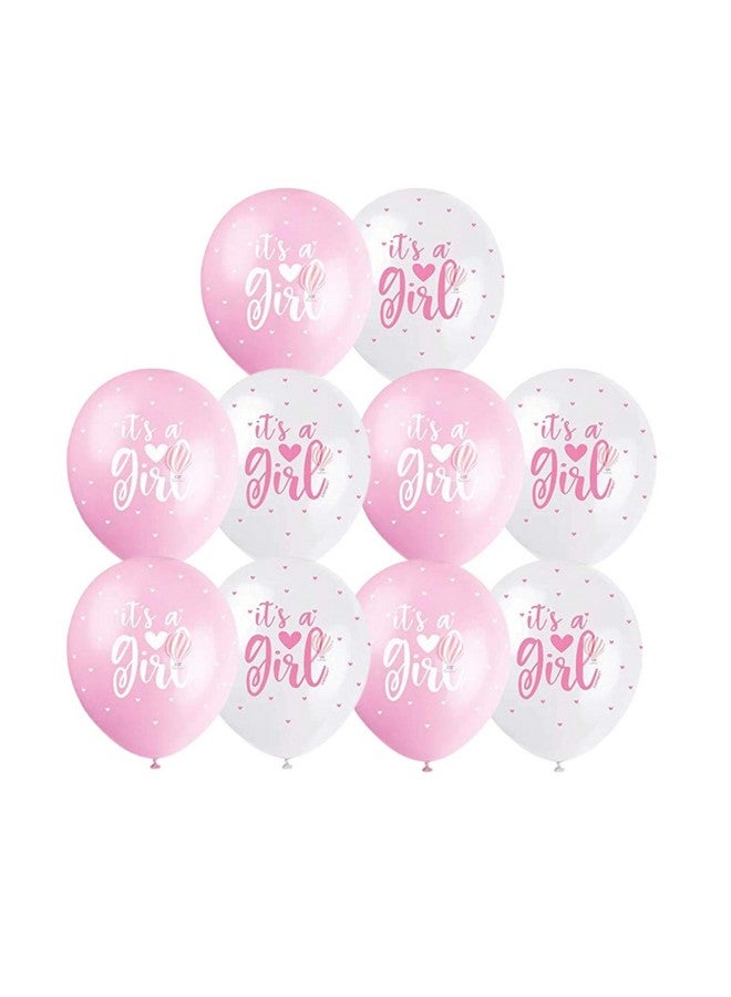 هونج كونج بالونز مجموعة بالونات هونج كونج من 30 بالونة باللونين الوردي والأبيض، زينة لحفل استقبال المولود الجديد، مناسبة لجلسات تصوير الحمل، وحفلات استقبال المولود الجديد. - Image 1