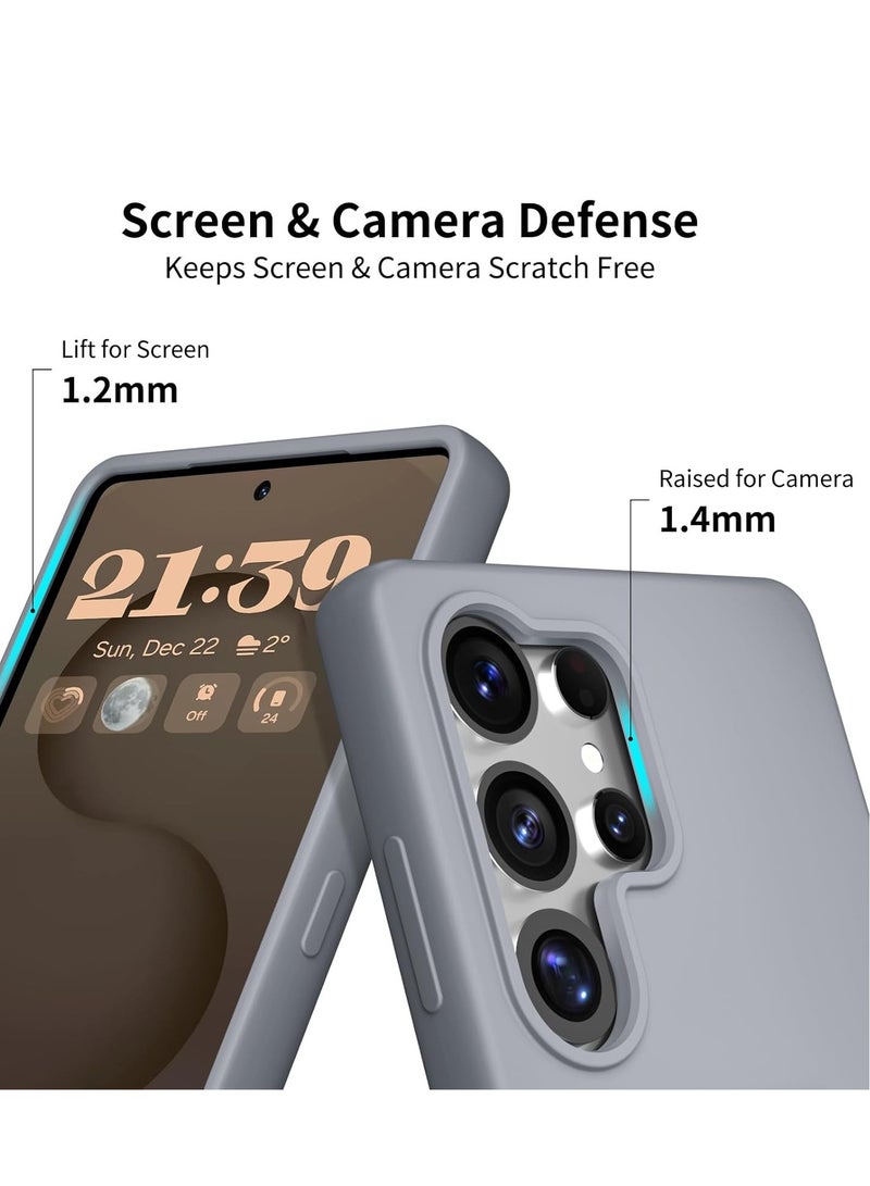 BORTONY Samsung Galaxy S25 Ultra Case Cover Silicone Stand Strap Slim Fit Soft Touch Protective Case Bumper Shell Anti Scratch Phone Grip Cover for Samsung Galaxy S25 Ultra 5G 6.9-inch - Image 4