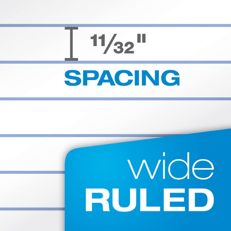 Oxford Spiral Notebook 6 Pack, Bulk Wide Ruled Spiral Notebooks for School, 1 Subject Journal, Wide Ruled Paper, 8 x 10-1/2 Inch, Blue, Yellow, Red, Light Blue, Green and Black, 70 Sheets (65010) - Image 3
