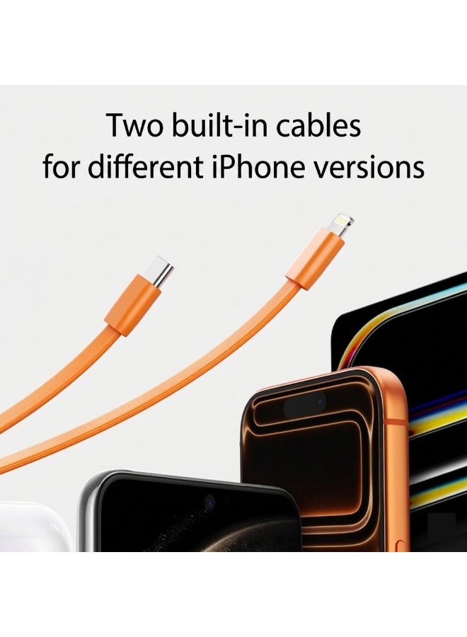 روك شاحن متنقل لأجهزة آيفون حاصل على شهادة CCC، طراز Rock P73 Q1068، بتقنية الشحن السريع PD22.5 واط وسعة 10000 مللي أمبير، لون برتقالي. - Image 3