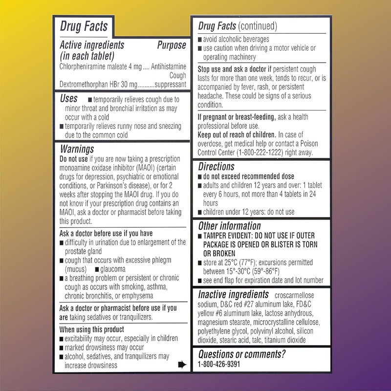 Quality Choice HBP Decongestant Free Cough and Cold Medicine High Blood Pressure Cold Relief Acetaminophen Gluten Sugar Free Tablets for Runny Nose Cough and Sneezing 24ct Package - Image 2