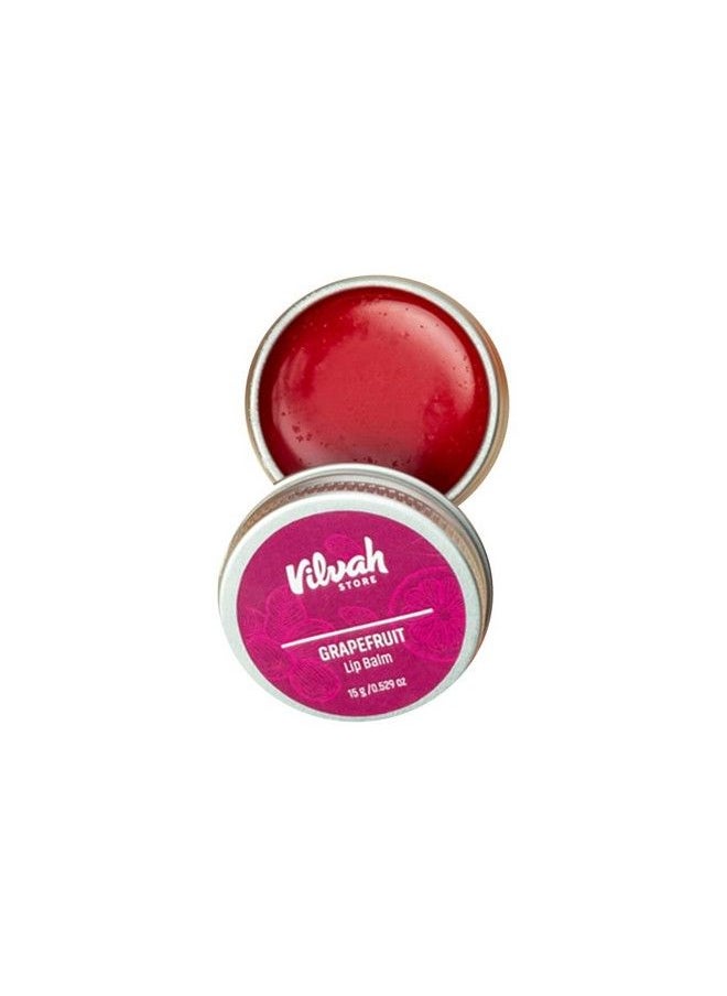 vilvah STORE - Grapefruit Lip Balm ; For Dry Damaged And Chapped Lips ; Moisturizing Lip Balms ; Enriched With Shea Butter Unrefined Beeswax & Essential Oils ; 10G (Multicolor ) - Image 1