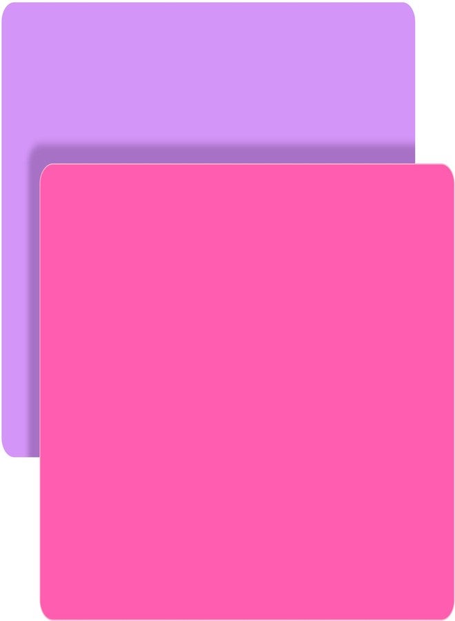 LEOBRO Silicone Mats for Crafts, 2pcs Silicone Mat for Jewelry Resin Molds, UV Resin, DIY Art Crafts, Hot Pink & Light Purple, 11.69" x 8.26" - Image 1