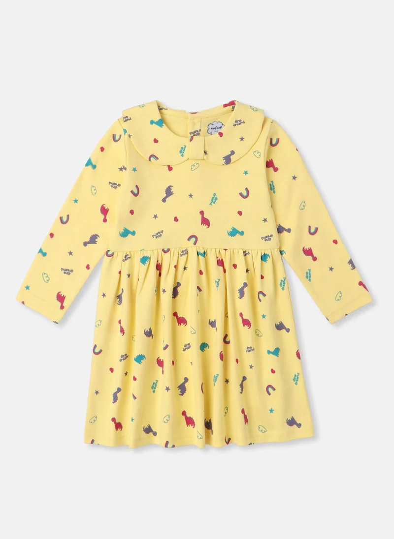 Nautinati Nautinati Infants’ Cotton All Over Graphic Print Dress with Matching Headband