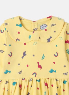 Nautinati Nautinati Infants’ Cotton All Over Graphic Print Dress with Matching Headband  - Image 4