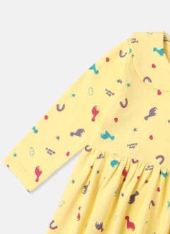 Nautinati Nautinati Infants’ Cotton All Over Graphic Print Dress with Matching Headband  - Image 5