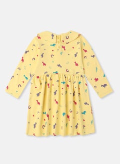 Nautinati Nautinati Infants’ Cotton All Over Graphic Print Dress with Matching Headband  - Image 3