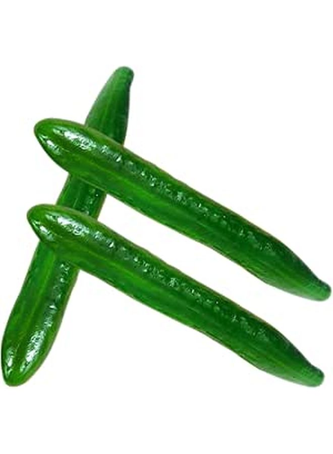 3Pcs Realistic Green Cucumber Foam Models For Restaurant Display Photography Props - Image 1