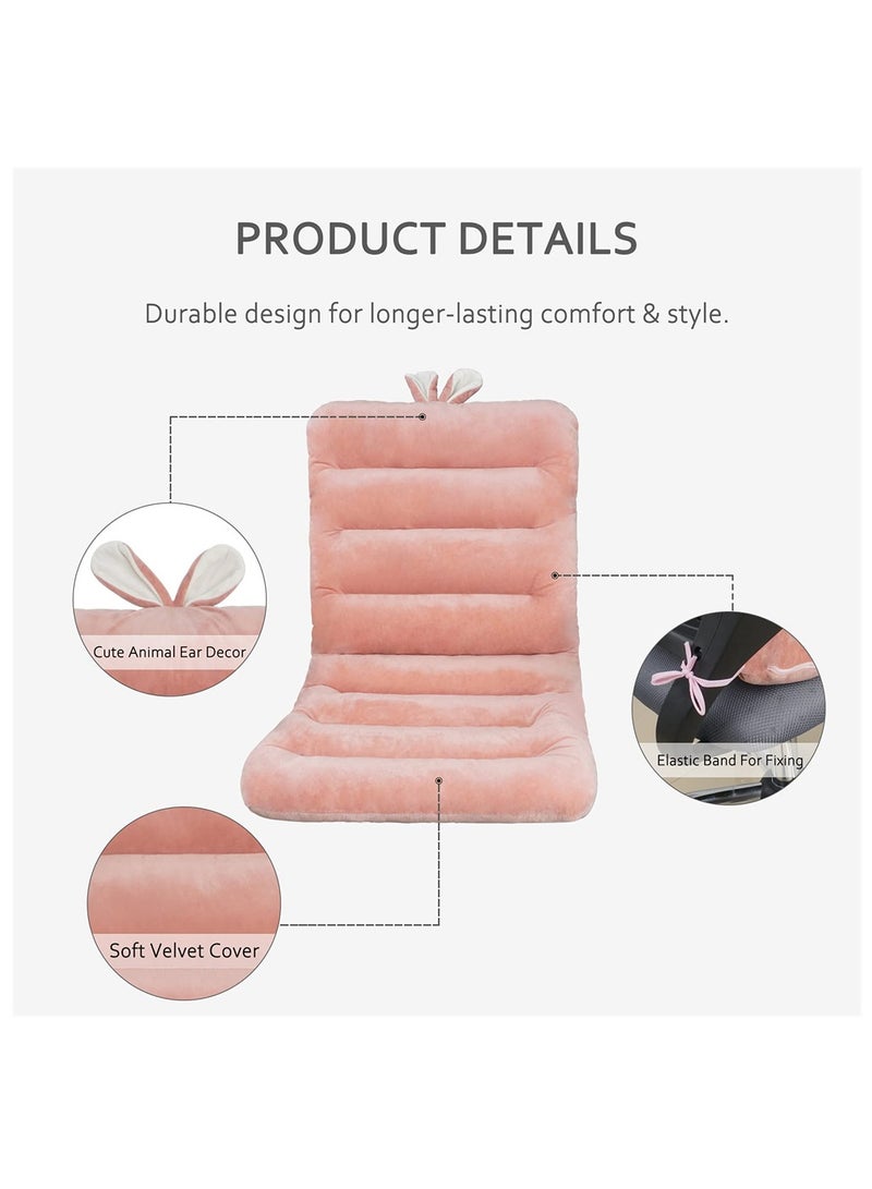 SYOSI Desk Chair Cushion, Cute Super Soft Office Chair Cushion Seat Cushion with Back Support Lounger Cushion with Fixing Band, Student Chair Cushion, 85×45cm - Image 4