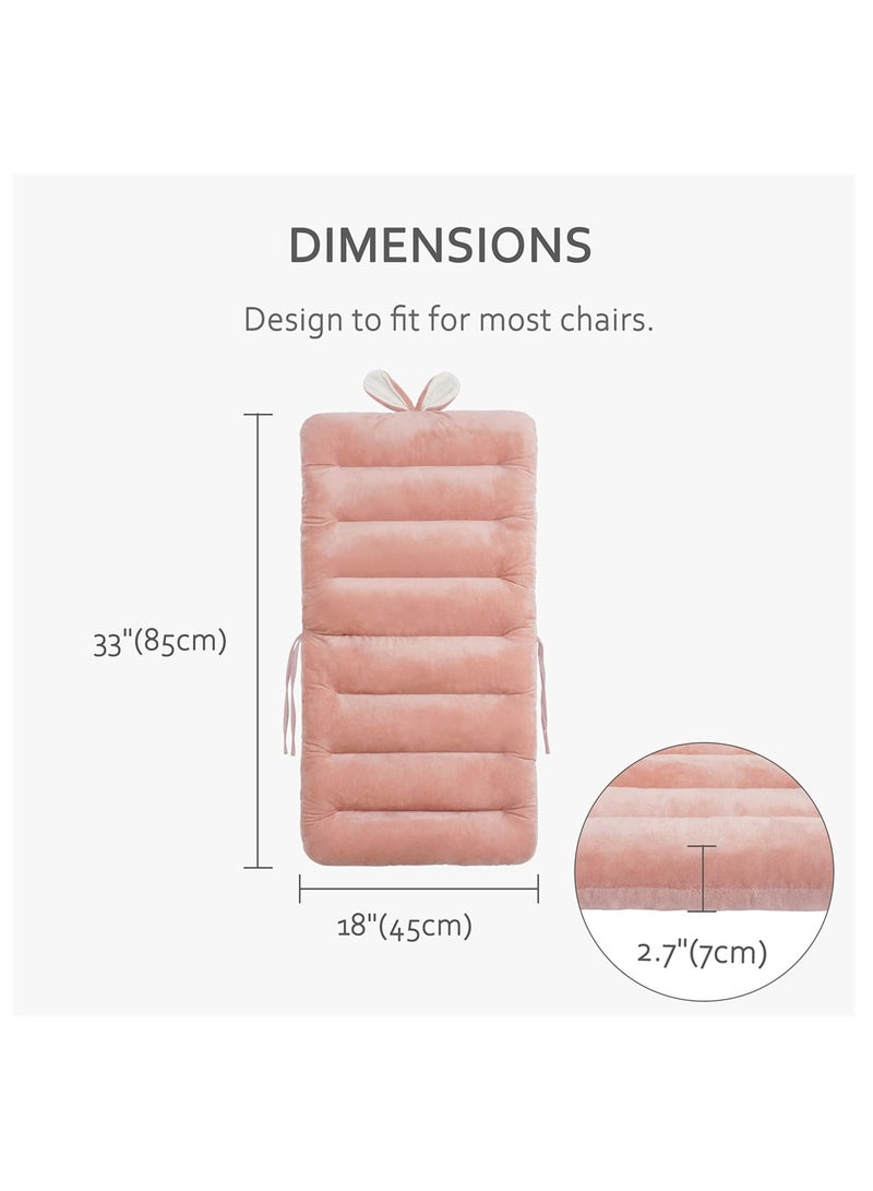 SYOSI Desk Chair Cushion, Cute Super Soft Office Chair Cushion Seat Cushion with Back Support Lounger Cushion with Fixing Band, Student Chair Cushion, 85×45cm - Image 3