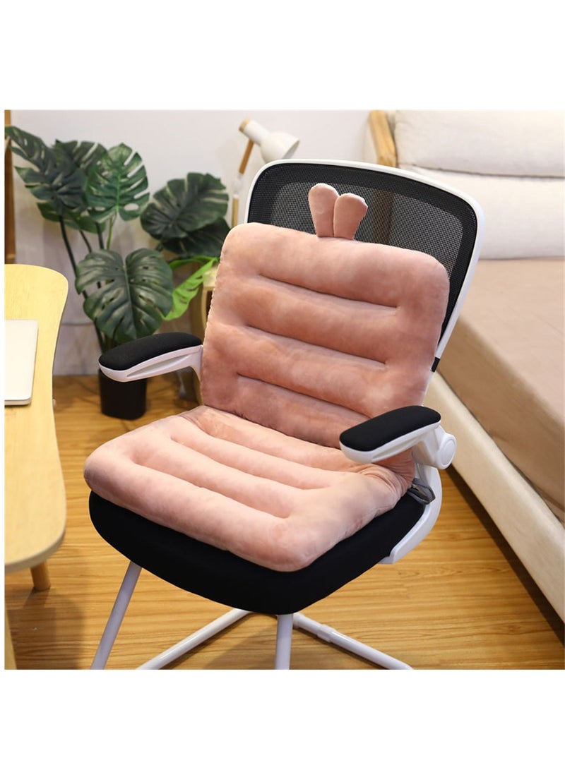 SYOSI Desk Chair Cushion, Cute Super Soft Office Chair Cushion Seat Cushion with Back Support Lounger Cushion with Fixing Band, Student Chair Cushion, 85×45cm - Image 2