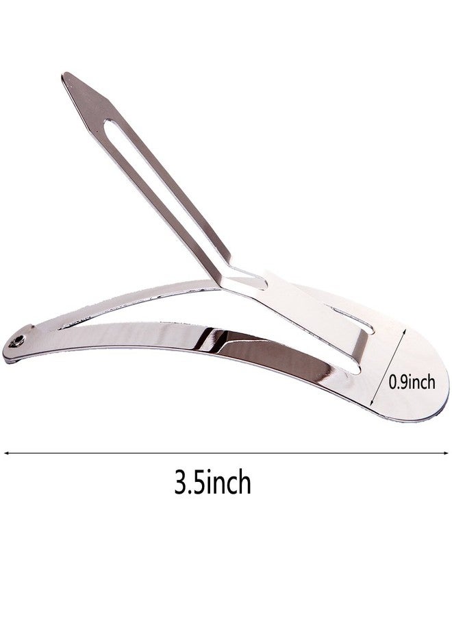 LONEEDY Pack of 10 Large Metal Stoving Varnish Hair Snap Clips,3.5 inch Long No-slip Hair Clips Barrettes For Women and Girls (Black) - Image 3