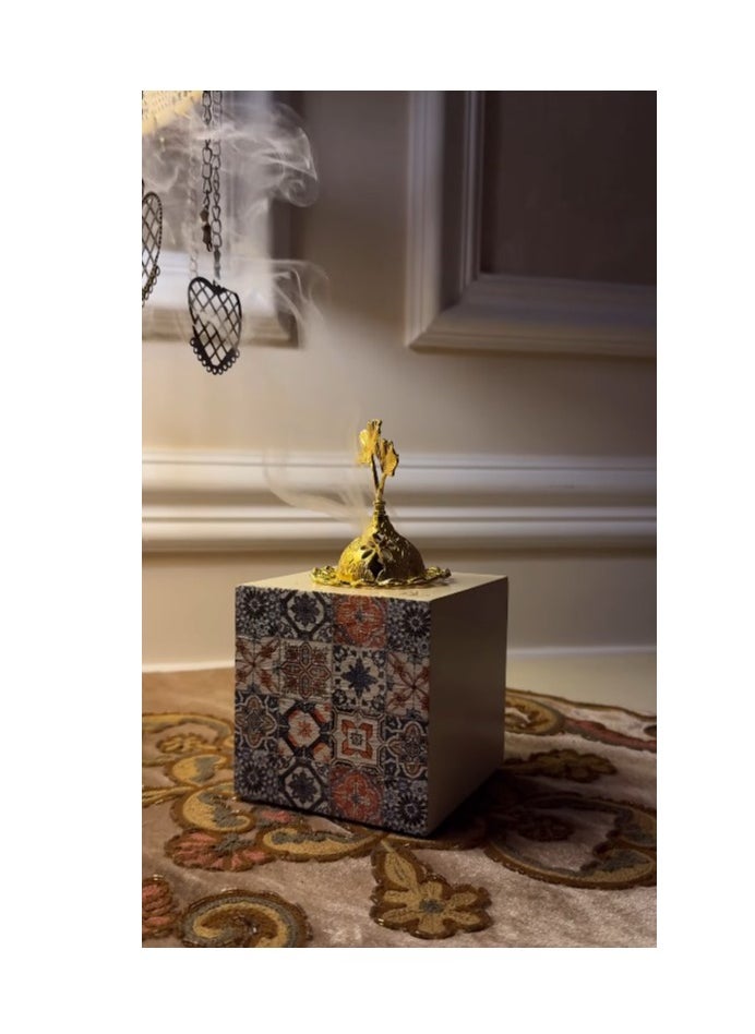 Ramadan Islamic Wooden Censer Incense Holder Handmade - 10cm