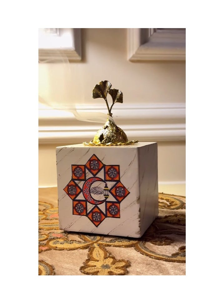 Ramadan Islamic Wooden Censer Incense Holder Handmade - 10cm