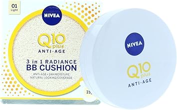 Nivea كريم بي بي كوشن نيفيا كيو 10 لمكافحة الشيخوخة خفيف 24 ساعة مضاد للتجاعيد مرطب 15 جرام - Image 1