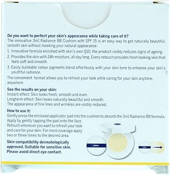 Nivea كريم بي بي كوشن نيفيا كيو 10 لمكافحة الشيخوخة خفيف 24 ساعة مضاد للتجاعيد مرطب 15 جرام - Image 2