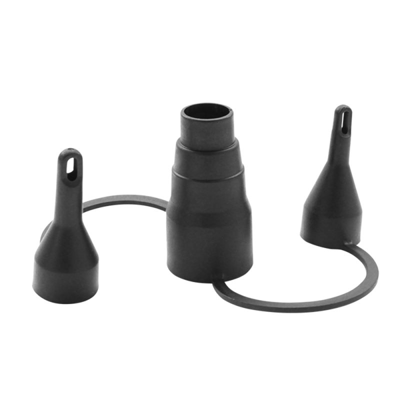 Electric Air Pump - 3 Different Size Nozzles Black Compact Portable Quick-Fill Air Pump - Dual Power Adapters Wear-Resistant Durable ABS Blower Pump for Indoor Outdoor Inflatable Items - Image 2