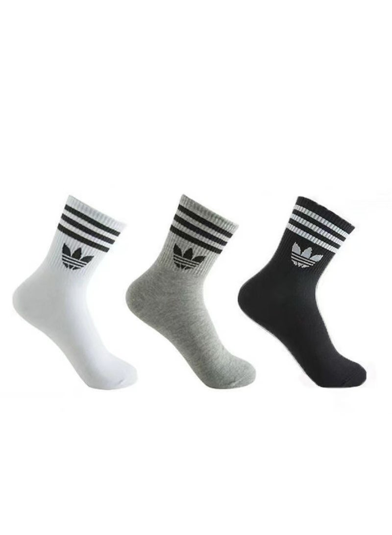 Adidas Three Pair Gift Box Men's and Women's Sports Socks Men's and Women's - Image 1