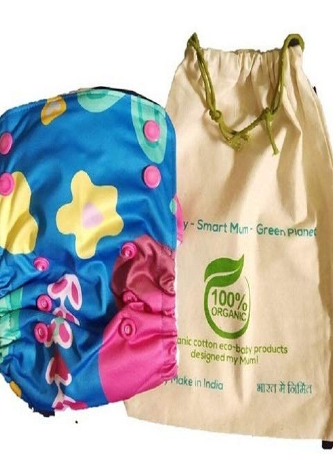 Kindermum Nano AIO All-in-One Cloth Diaper | Random Jungle Print | Freesize Adjustable Diaper for 3 Months to 4 Years | With GOTS Certified 100% Organic Cotton Inserts | Reusable & Washable (5-17 kg) - Image 5