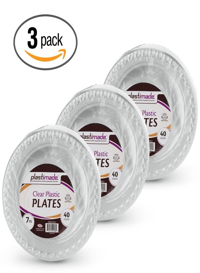 Plastimade [120 Count] 7 Inch Appetizer Plates Clear Disposable Heavy Duty Plastic, Ideal For Wedding, Catering, Parties, Buffets, Events, Or Everyday Use, 3 Packs - Image 4