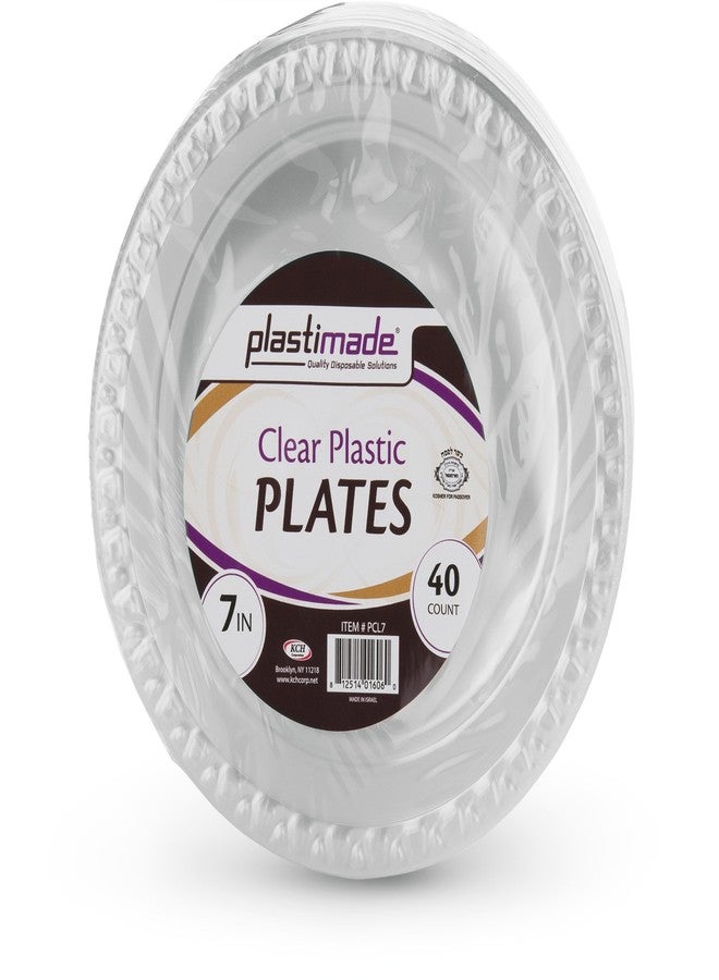 Plastimade [120 Count] 7 Inch Appetizer Plates Clear Disposable Heavy Duty Plastic, Ideal For Wedding, Catering, Parties, Buffets, Events, Or Everyday Use, 3 Packs - Image 2