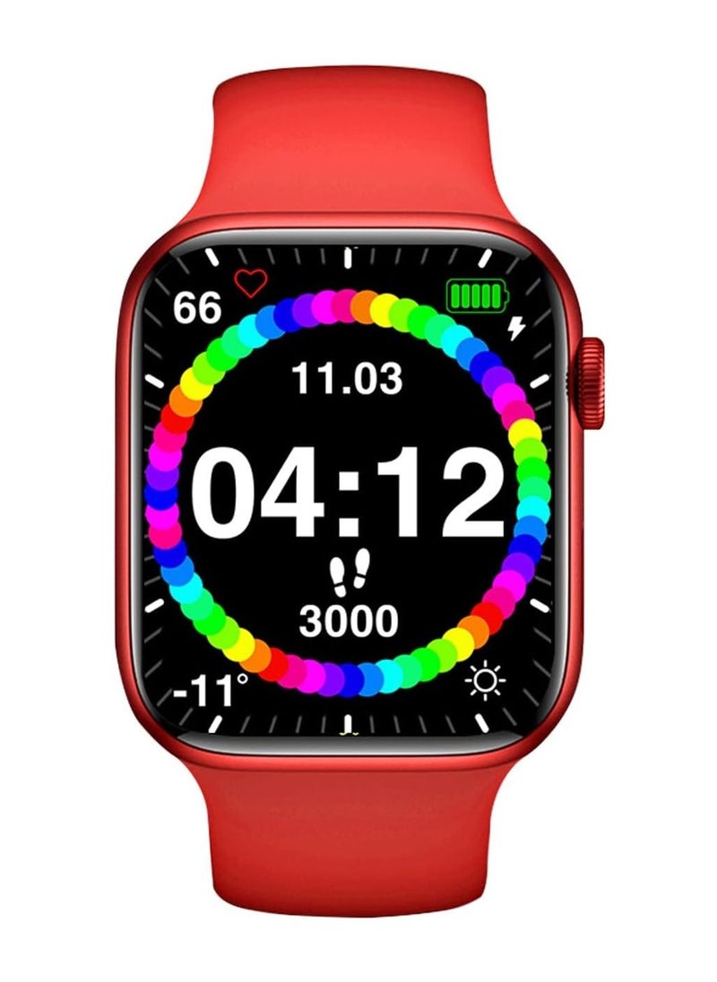 Xcell - Xcell G7 Talk Smart watch, Heart Rate/Blood Pressure/Oxygen Level Monitoring, Receive & Make Calls,Water Resistance: IP67, 1 Week Battery Life, Compatibility: IOS/Android-Red - Image 1
