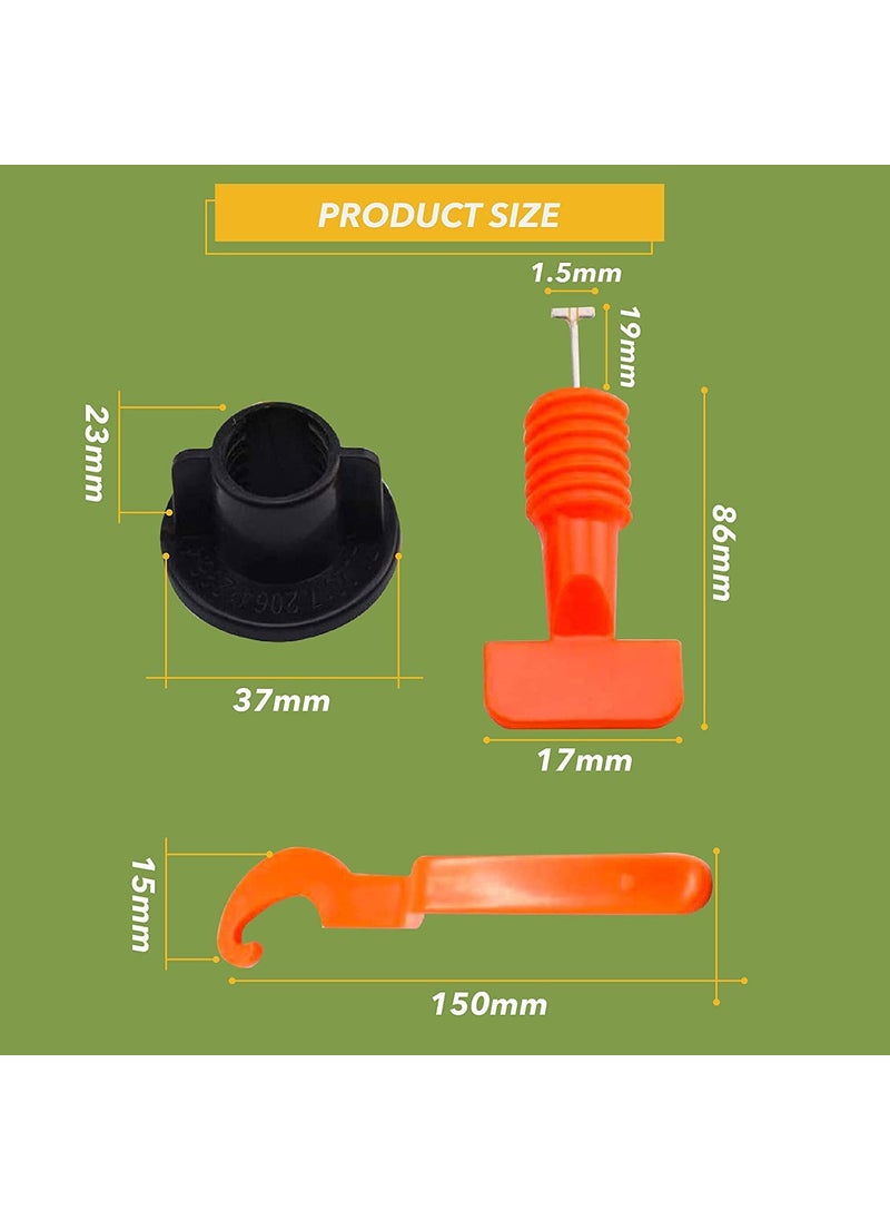 HELLARO - Hellaro Reusable Tile Leveling System 50 PCS Kit With Special Wrench 1 PCS 100 REUSABLE Tile Leveling System For TilesStone Installation FlooringWall DIY OrangeBlack Colour - Image 1