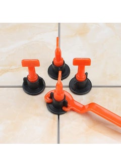 HELLARO Hellaro Reusable Tile Leveling System 50 PCS Kit With Special Wrench 1 PCS 100 REUSABLE Tile Leveling System For TilesStone Installation FlooringWall DIY OrangeBlack Colour  - Image 4