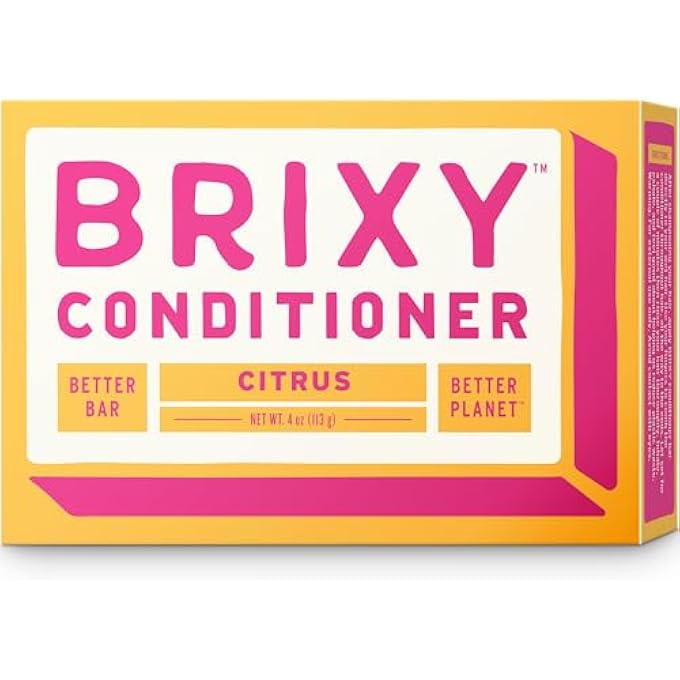 CONDITIONER BAR FOR HYDRATION & SOFTNESS, ALL HAIR TYPES, PH BALANCED & SAFE FOR COLOR TREATED HAIR, VEGAN & PLASTIC-FREE (1 COUNT, 4 OZ) - CITRUS - Image 1