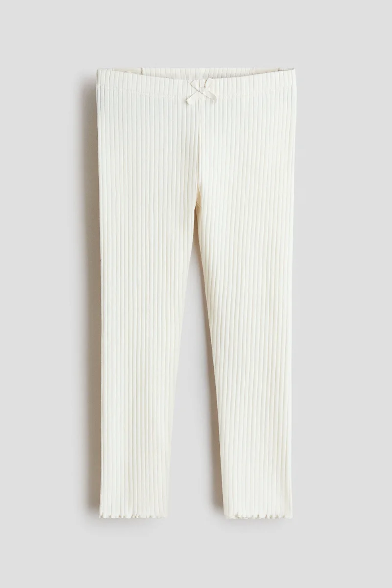 H&M Ribbed cotton leggings