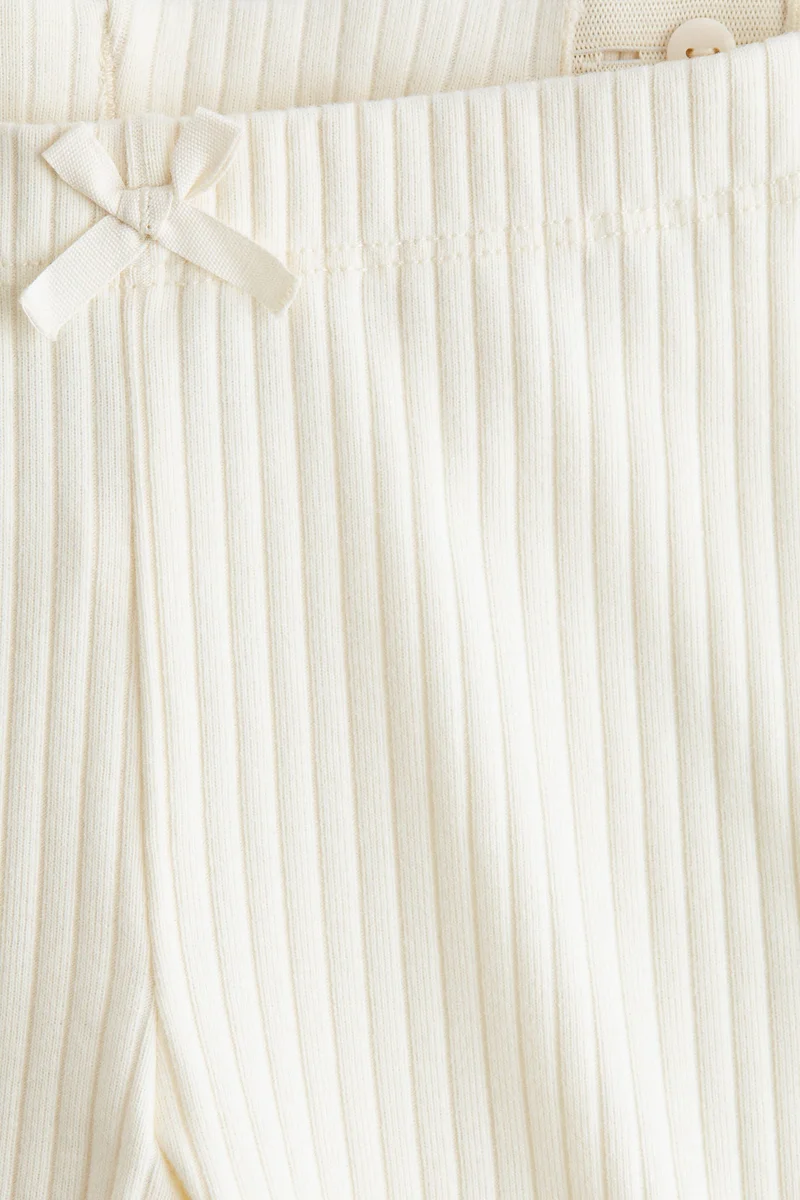 H&M Ribbed cotton leggings