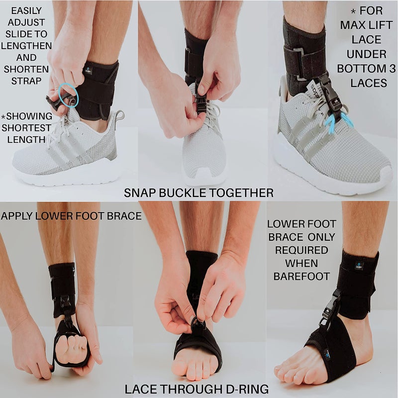 Dosh AFO Foot Drop Brace - Drop Foot Brace for Walking - AFO - Unisex (Black) - Image 5