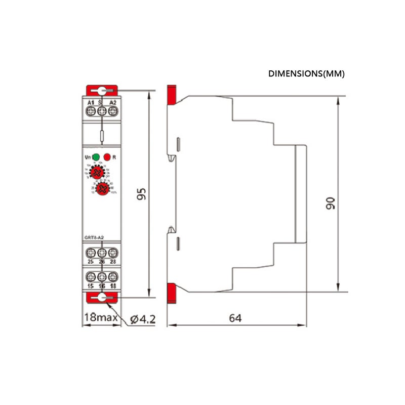 GRT8-A1 Mini Power On Delay Time Relay DIN Rail Type AC/DC 12V~240V - Image 3