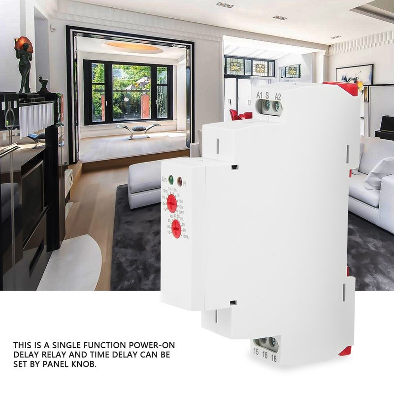 GRT8-A1 Mini Power On Delay Time Relay DIN Rail Type AC/DC 12V~240V - Image 4