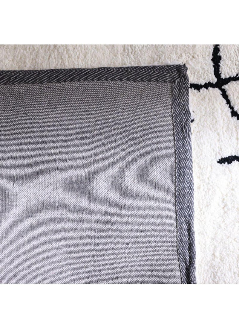 DANUBE HOME Linea Tuftted Shaggy Rugs Rug  Polyester Area Rug Floor Covering L350xW250cm-White Black  - Image 3