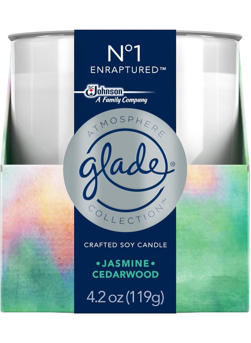 Glade Glade Crafted Soy Candle, Air Freshener, Enraptured, Jasmine Cedarwood, 4.2 oz 