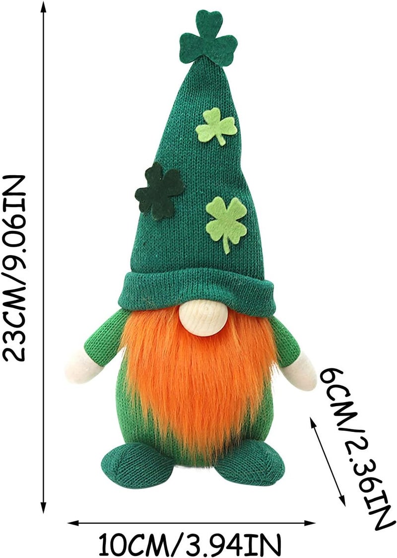 cheekyglo St. Patrick Doll Pendant, Irish Faceless Doll Rudolph Ornaments, Home Holiday Dwarf Decoration Doll, Spring Gnome Lucky Clover Hanging Ornament, Holiday Window Decoration - Image 2