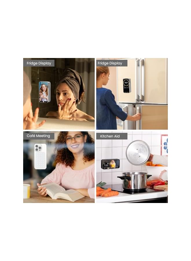 Green Tiger 2 Pack Silicone Double-Sided Suction Phone Case Detachable Mount for iPhone and Android Cellphones, Strong Adhesion Holder Hands Free for Selfies and Videos - Transparent - Image 5