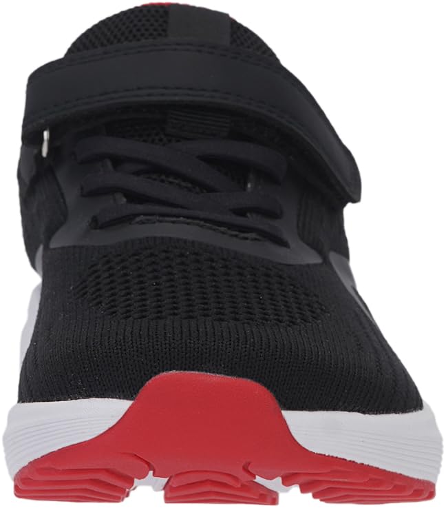 BRONAX Wide Width Tennis Shoes for Boys Size 5w Wide Toe Box Running Sneakers for Big Kids Cushioned Comfy Lightweight Hook and Loop Mesh Black Red 37 - Image 3