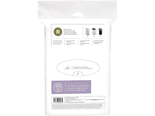simplehuman Code R Custom Fit Drawstring Trash Bags, 10 Liter / 2.6 Gallon, 12 Refill Packs (240 Count) - Image 3