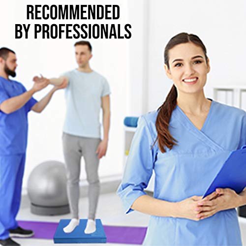 pete's choice XL or L Foam Balance Pad - FREE Stretching Strap & Booklet | Extra Large Balance Pads - Physical Therapy, Ankle & Knee Rehab - Image 3
