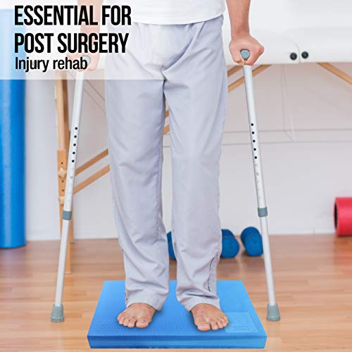 pete's choice XL or L Foam Balance Pad - FREE Stretching Strap & Booklet | Extra Large Balance Pads - Physical Therapy, Ankle & Knee Rehab - Image 4