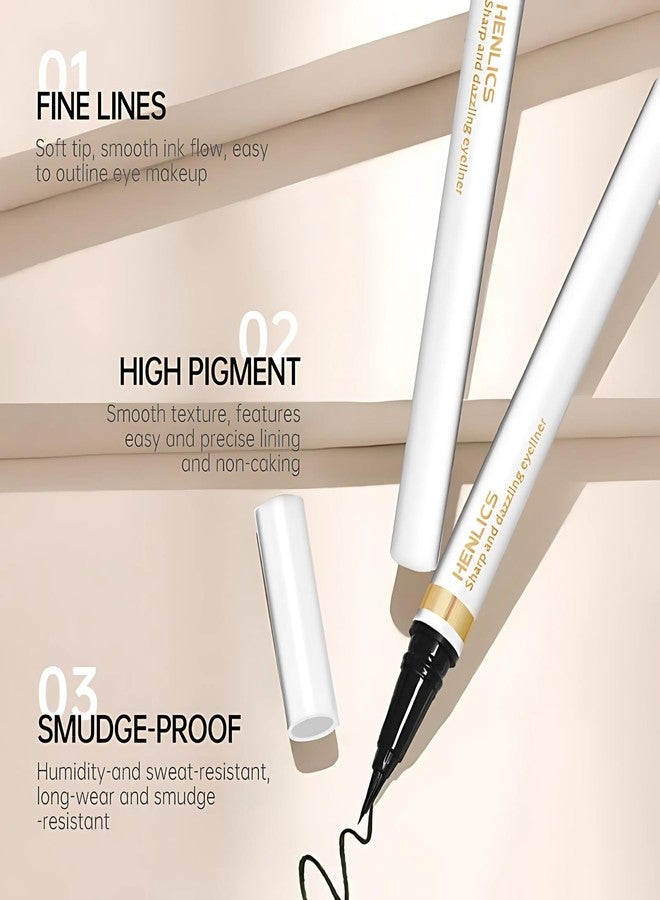 Henlics Paris Sharp and Dazzling Eyeliner - 24 Hr Waterproof Eyeliner - Image 4