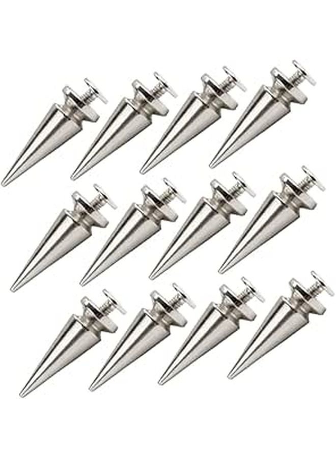 20 Pieces Cone Spikes Rivets for Leather Craft Punk Shoes Bags Belts Jackets - Image 1