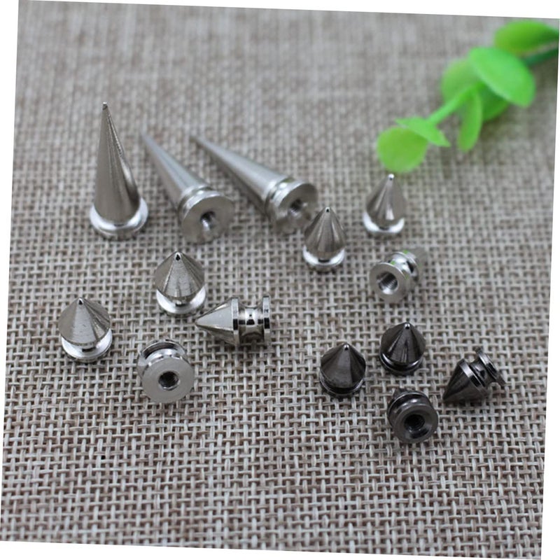 20 Pieces Cone Spikes Rivets for Leather Craft Punk Shoes Bags Belts Jackets - Image 3