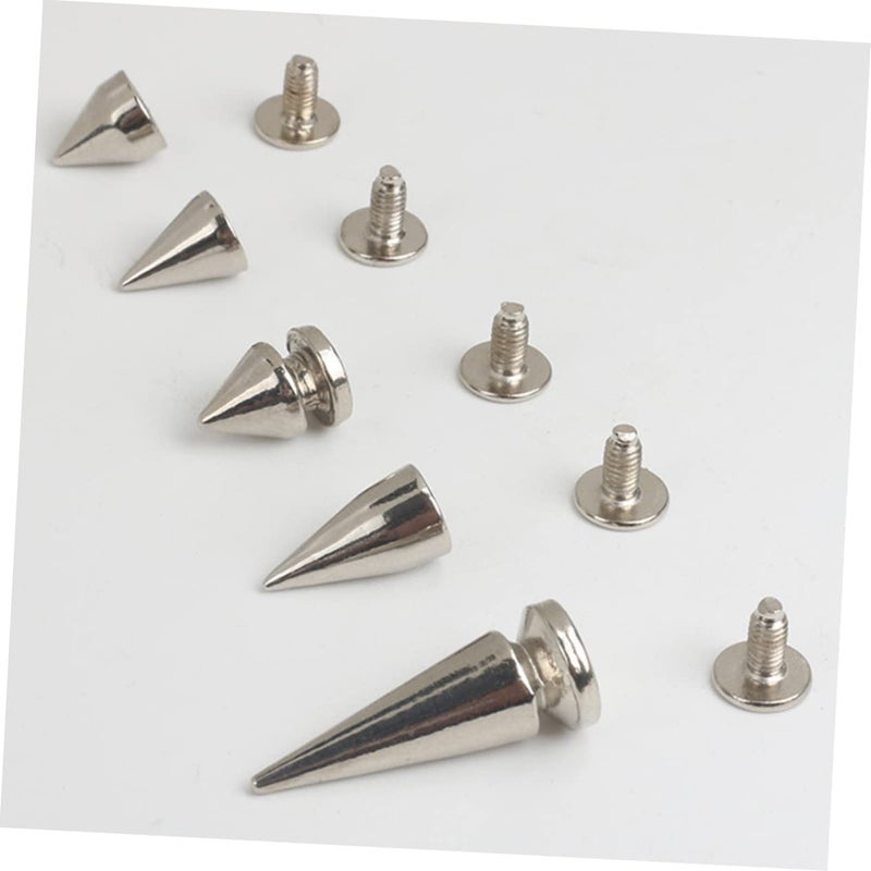 20 Pieces Cone Spikes Rivets for Leather Craft Punk Shoes Bags Belts Jackets - Image 4