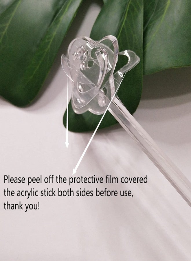 XIAOYUE Pack of 20 North Star Stir Sticks, Cocktail Drink Stir Sticks, Acrylic Mad Men Style Drink Stirrers for Party Decorations (Clear) - Image 2