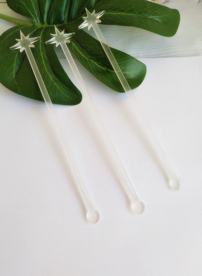 XIAOYUE Pack of 20 North Star Stir Sticks, Cocktail Drink Stir Sticks, Acrylic Mad Men Style Drink Stirrers for Party Decorations (Clear) - Image 3