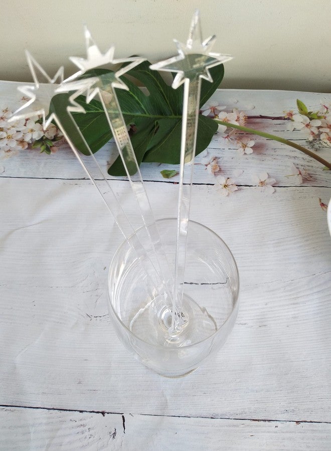 XIAOYUE Pack of 20 North Star Stir Sticks, Cocktail Drink Stir Sticks, Acrylic Mad Men Style Drink Stirrers for Party Decorations (Clear) - Image 5